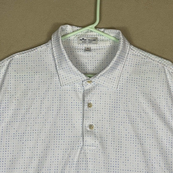 Peter Millar Polo Shirt Adult Extra Large White Summer Comfort‎ Golf Rugby Mens - Picture 2 of 10
